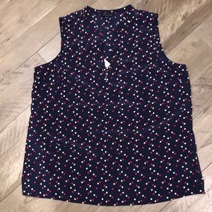 Women’s Tommy Hilfiger sleeveless polka dot blouse
